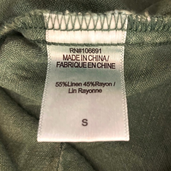 Young Fabulous & Broke YFB Lakeside Linen Romper Pigment Dyed Green REVOLVE - Picture 8 of 8